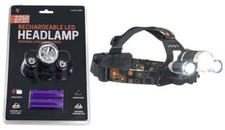 30Watt/Max 2250 Lumen Rechargeable Headlamp Lamp, 2-18650 Batteries Included