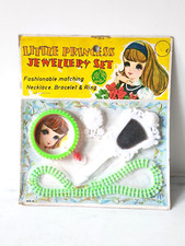 70's Vintage HONG KONG TOY Little Princess Jewellery Set Necklace Bracelet Ring