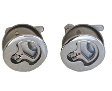 2 PCS Sport Master 316 Stainless Steel Flush Pull Up Hatch Latch For Boat and RV
