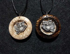 Owl Friendship Necklaces In Oak And Burnt Oak Anniversary Unisex Bff Jewellery Ebay