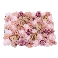 6PCS Artificial Rose Hydrangea Flower Wall Panels Wedding Bouquet Display New