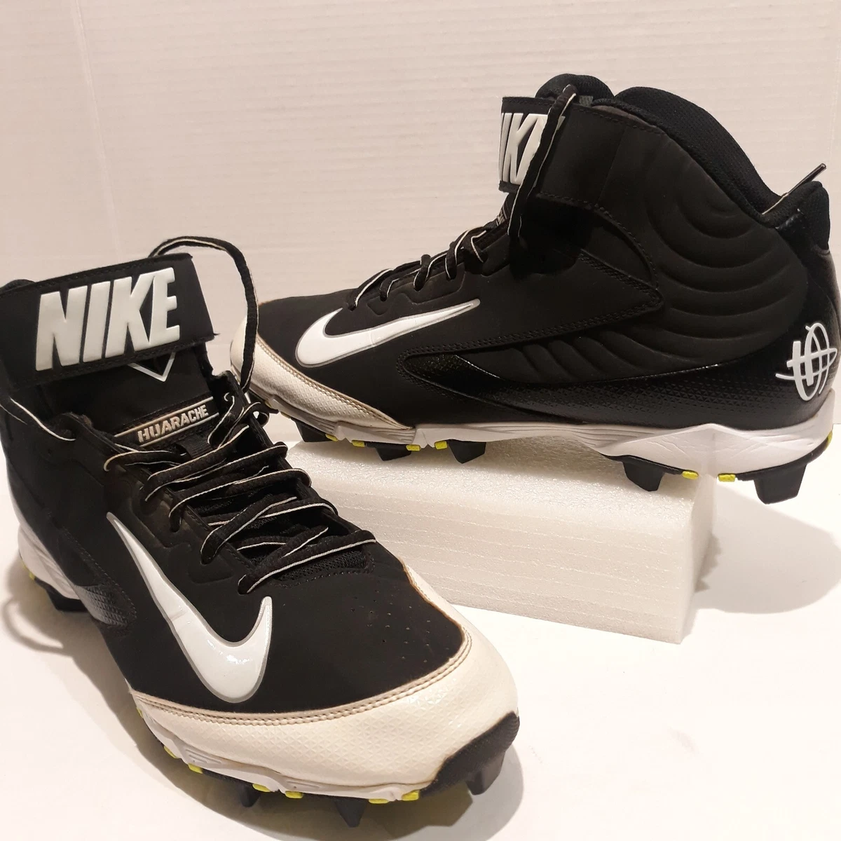 Nike Fastflex Huarache Baseball Cleats Black Mids 634526 910 2013 Men s Size 13