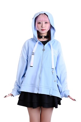 Eita collab tenshi kawaii punk Sabbatic ram ear tag hooded track