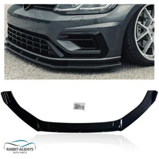 Front Bumper Lip Splitter Gloss Black Spoiler For VW Golf GTI MK7 MK7.5 2014-20