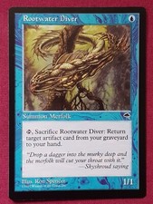 Magic The Gathering TEMPEST ROOTWATER DIVER blue card MTG
