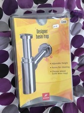 Designer Basin Trap Chrome Ideal Bathroom Sink B&Q Wickes Brand New