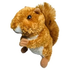 2017 Aurora Cute Brown White Squirrel Nutsie Stuffed Animal Toy 7"