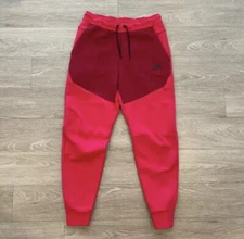 New Nike Tech Fleece Jogger Sweatpants Pomegranate Red CU4495-643 Men's Sz XL