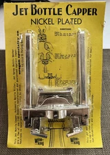 NEW Vintage Jet Bottle Capper Nickel Plated Wine-King Beer Soda Oregon Specialty