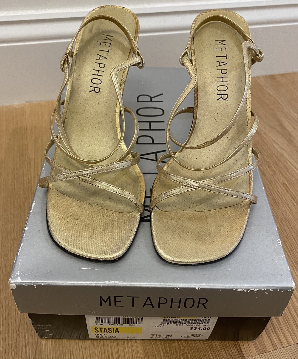 $34 Metaphor~Stasia~Women's 7.5 M~Slingback Heels Shoes Sandals