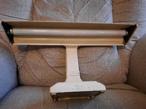 VINTAGE 1930s LITE MASTER ART SPECIALTY FLUORESCENT INDUSTRIAL METAL DESK LAMP - Picture 3 of 5