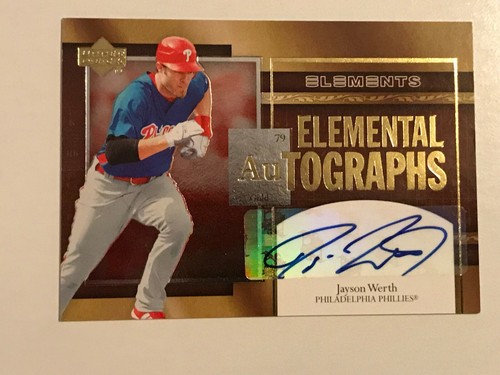 2007 JAYSON WERTH MAZZO SUPERIORE ELEMENTI CARTA AUTOGRAFATA IMPERDIBILE - Foto 4 di 5