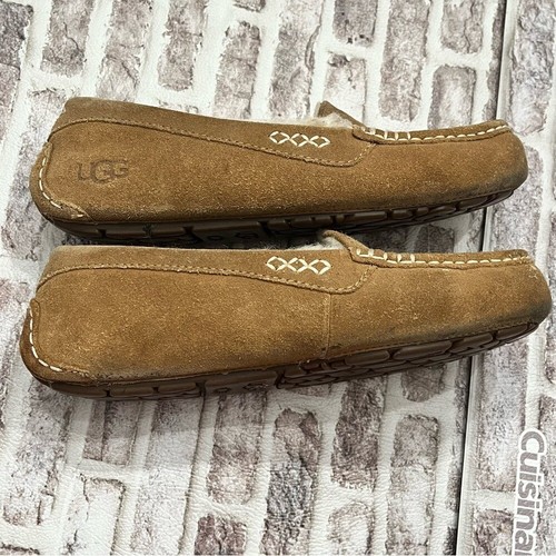 Ciabatta Ugg Ansley donna 9 pelle pelliccia di pecora castagno - Foto 7 di 8