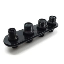 Black Aluminum 4 Port Air Conditioning /Heater Firewall Bulkhead Fittings A/C