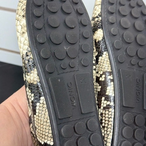 Vionic Orthaheel HONOR ASHBY Leder Halbschuhe Flats NATUR SCHLANGENMUSTER Größe 6 - Bild 7 von 7