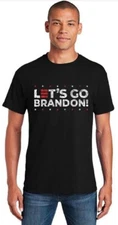 Lets Go Brandon T-shirt black Political Funny Humor Tee Shirts