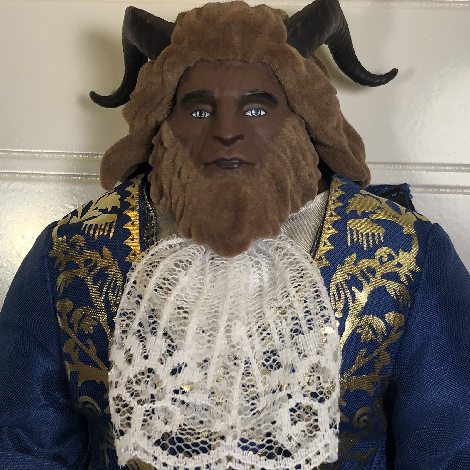 Disney Beauty and the Beast Live Action Prince Adam Flocked Doll 12 Inches