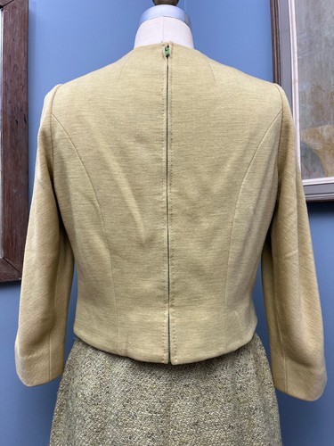 Traje de Costura Mainbocher De Colección Años 60 MCM 3 piezas Chaqueta Top Falda Set Lana de Seda 8 10 - Imagen 11 de 24