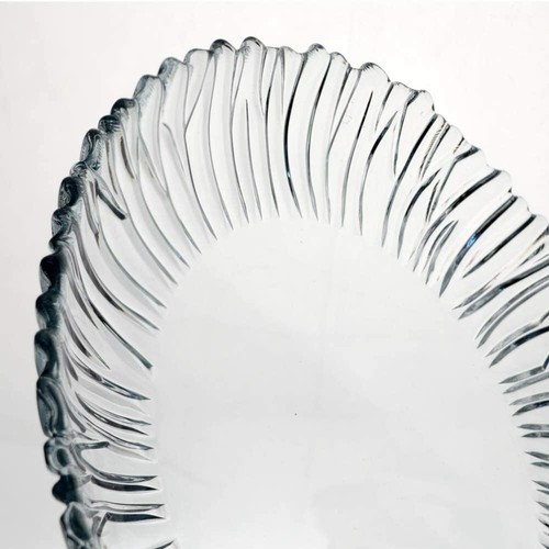 Stylish Glass Service Plate, Decorative Round Serving Dish, 12.6 in - Picture 5 of 10
