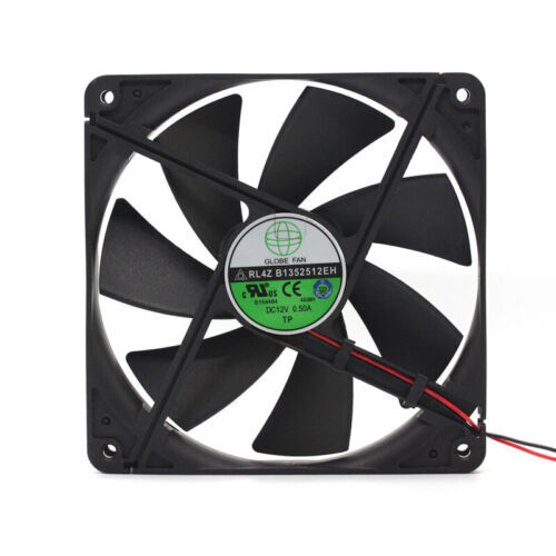 Ventilateur PC 135x135x25 Mm - 12V 0.5A - Modèle B1352512EH - Pour Boîtier Ou Refroidissement - Haute Qualité - 5