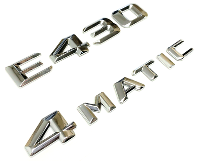 Chrome 'GL450' + '4MATIC' Rear Trunk Emblem Badge Set For Mercedes – Replacement Decals
