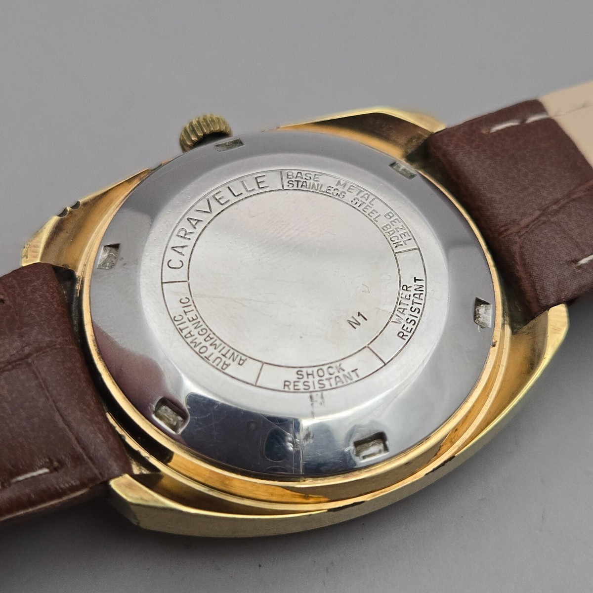 Vintage 33mm Caravelle IAM Men\'s Automatic Wristwatch 11UOACB Base Metal Vintage Bulova Caravelle men main image 2