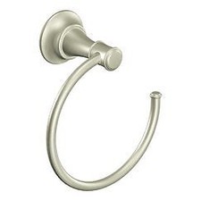 Moen DN7986BN Ashville Bath Towel Ring, Brushed Nickel