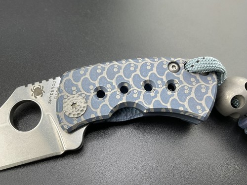 Spyderco x Playge McBee Pandemic Print Anodized Titanium 1 Of 10 Beads Included - Picture 3 of 12