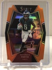 2021 Select #149 Devonta Smith Premier Level Orange Die Cut /249
