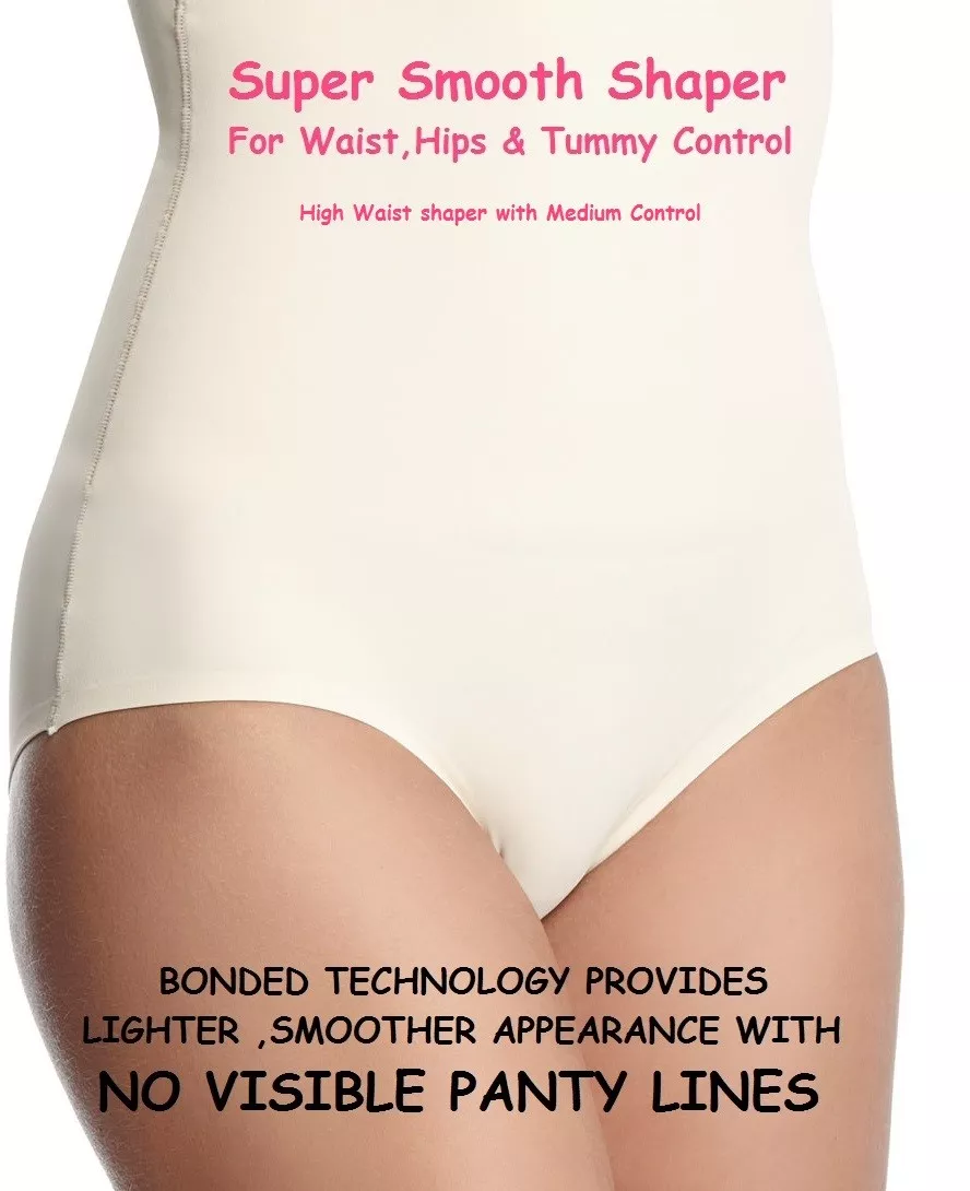 SEAM FREE HIGH WAISTED MEDIUM CONTROL SLIMMING KNICKERS, M-XXL, 12-26, NO  VPL