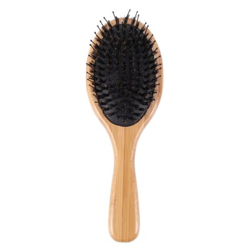 Hair Brush Boar Bristle Hair Brush with Nylon Pins Bamboo Paddle Detangler8670 - Picture 1 of 8