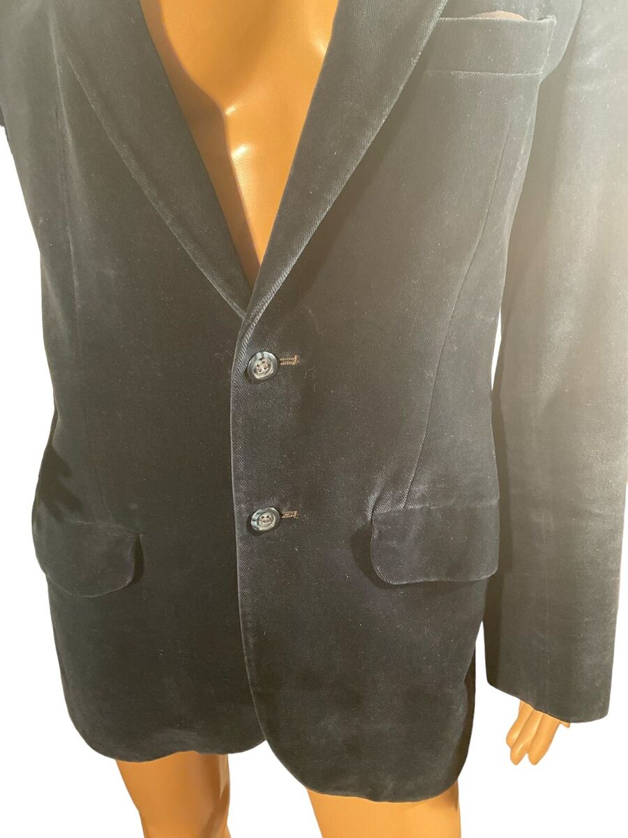 John Collier Blue Velvet 2 Button Mens Suit Jacket Sport John Collier Blue Velvet 2 Button Mens Suit Jacket Sport