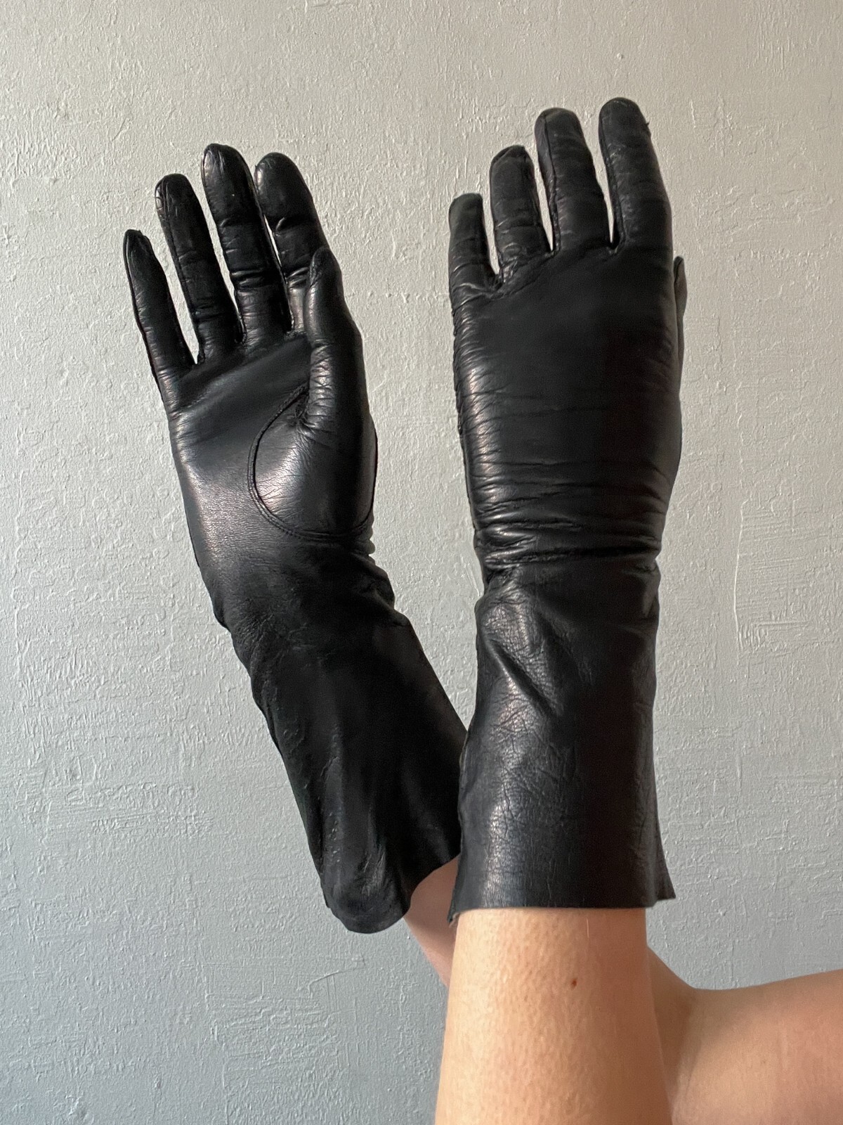 Vintage Black Leather Gloves eBay
