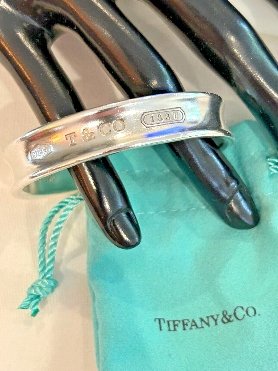 VINTAGE TIFFANY & CO. NY-1837 CUFF.925-12.0mm -SZ-6.85 VINTAGE TIFFANY & CO. NY-1837 CUFF.925-12.0mm -SZ-6.85