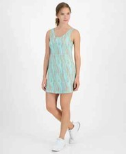 ID Ideology Women Geo Performance Sports Active Dress Ocean Sigh Built-In Shorts