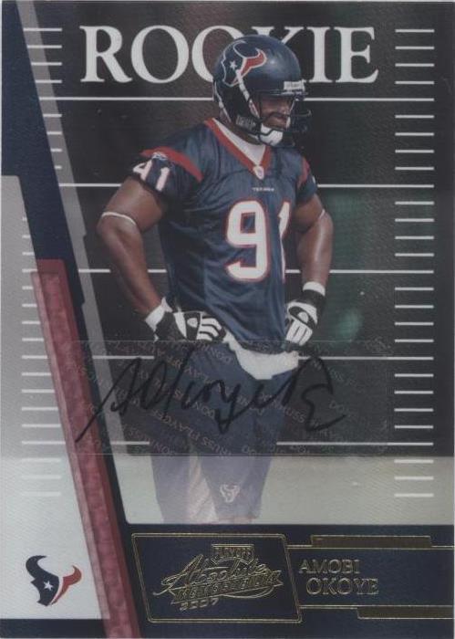 2007 Playoff Absolute Memorabilia Amobi Okoye #204 - 1 of 2