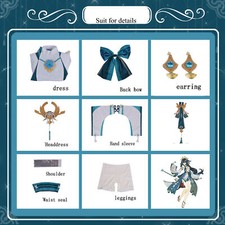 Game Genshin Impact Yae Miko Cosplay Costume Deluxe Outfit Halloween Fancy Dress — image 3