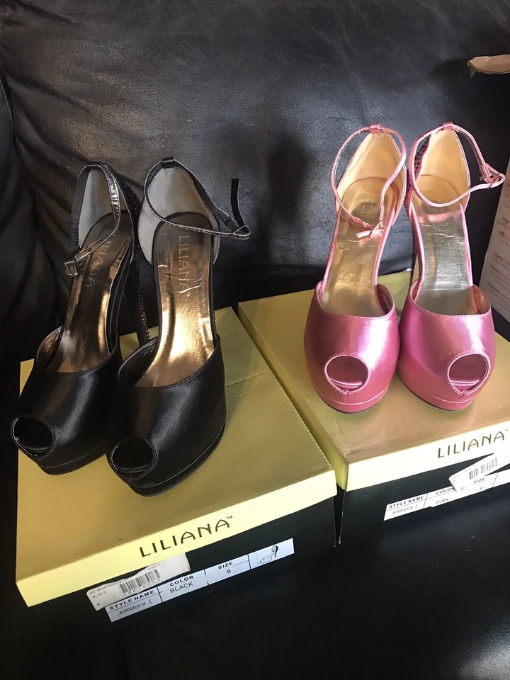 2 x Lillian's высокий каблук туфли размер 8. Ношеный 1x отличное состояние - Изображение 2 из 4
