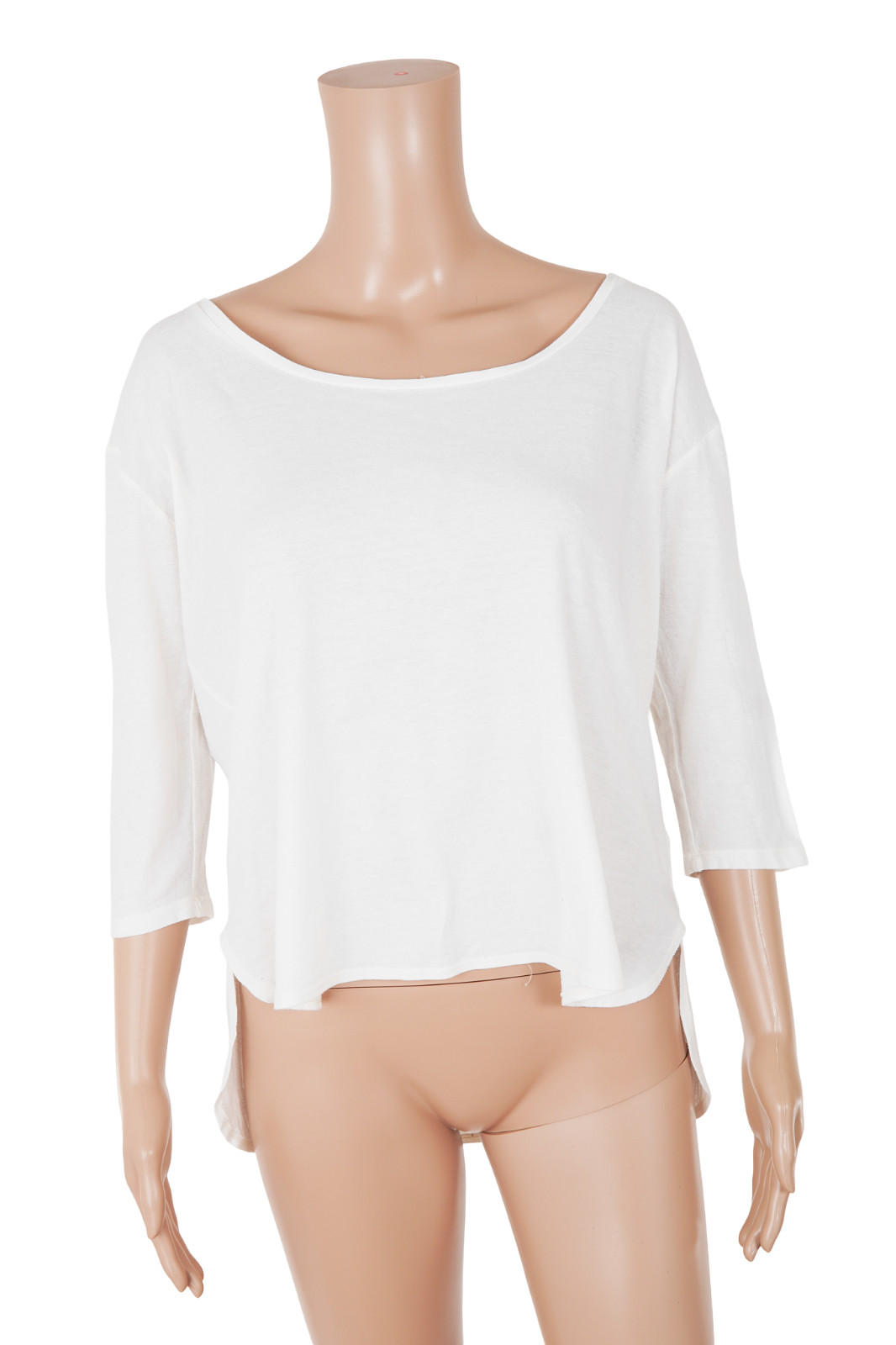 Vintage Silvian Heach Top Bianco Schiena Scoperta Oversize Casual Donna M