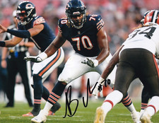 BRAXTON JONES signed (2025 CHICAGO BEARS) autograph football 8X10 photo W/COA #2