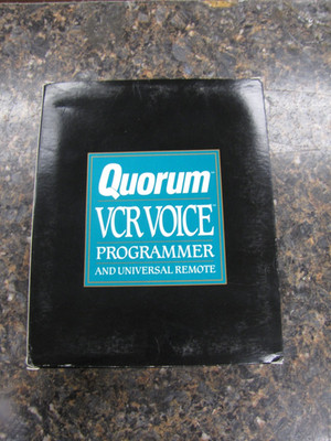 NEW -VCR Voice Programmer Universal Remote w/ Setup Manuals by QUORUM -MQ22