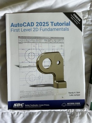 AutoCAD 2025 Tutorial 2D Fundamentals Paperback w/ Access Code & Video by Shih, 