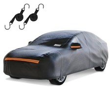Heavy Duty Sedan Car Cover Waterproof All Weather for Automobiles Black