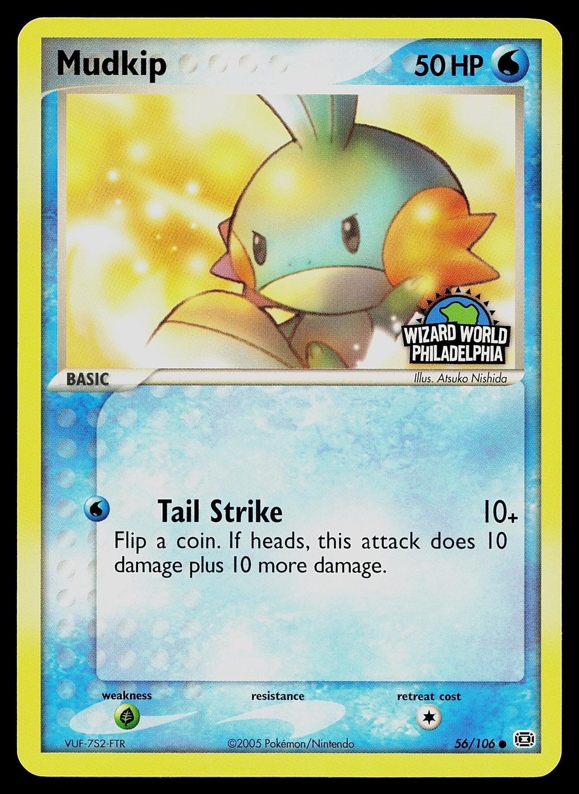 Pokemon Card - Mudkip Emerald 56/106 Wizard World Philadelphia Promo