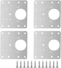 4 PCS Hinge Repair Plate,Stainless Steel Fix The Hinge Side Plate Repair Piece