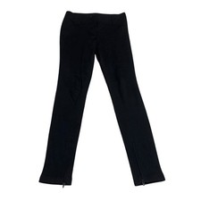 Moschino Black Knit Skinny Pants Pull-On Zipper Ankles Stretch Size 6 Women's