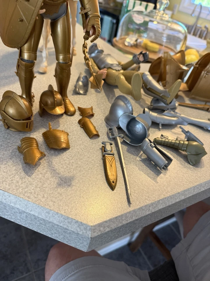 Lote Juguetes Marx Vintage Caballeros Nobles y Caballos Años 60 Con Accesorios Foto 4 de 4