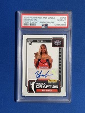 KIKI IRIAFEN 2025 PANINI INSTANT WNBA DRAFT NIGHT AUTO RC #93/99 PSA 10 MYSTICS