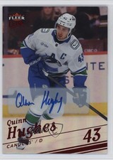 2025 Upper Deck Fleer Ultra SP Red Rainbow Foil 2/10 Quinn Hughes #114 Auto a3x