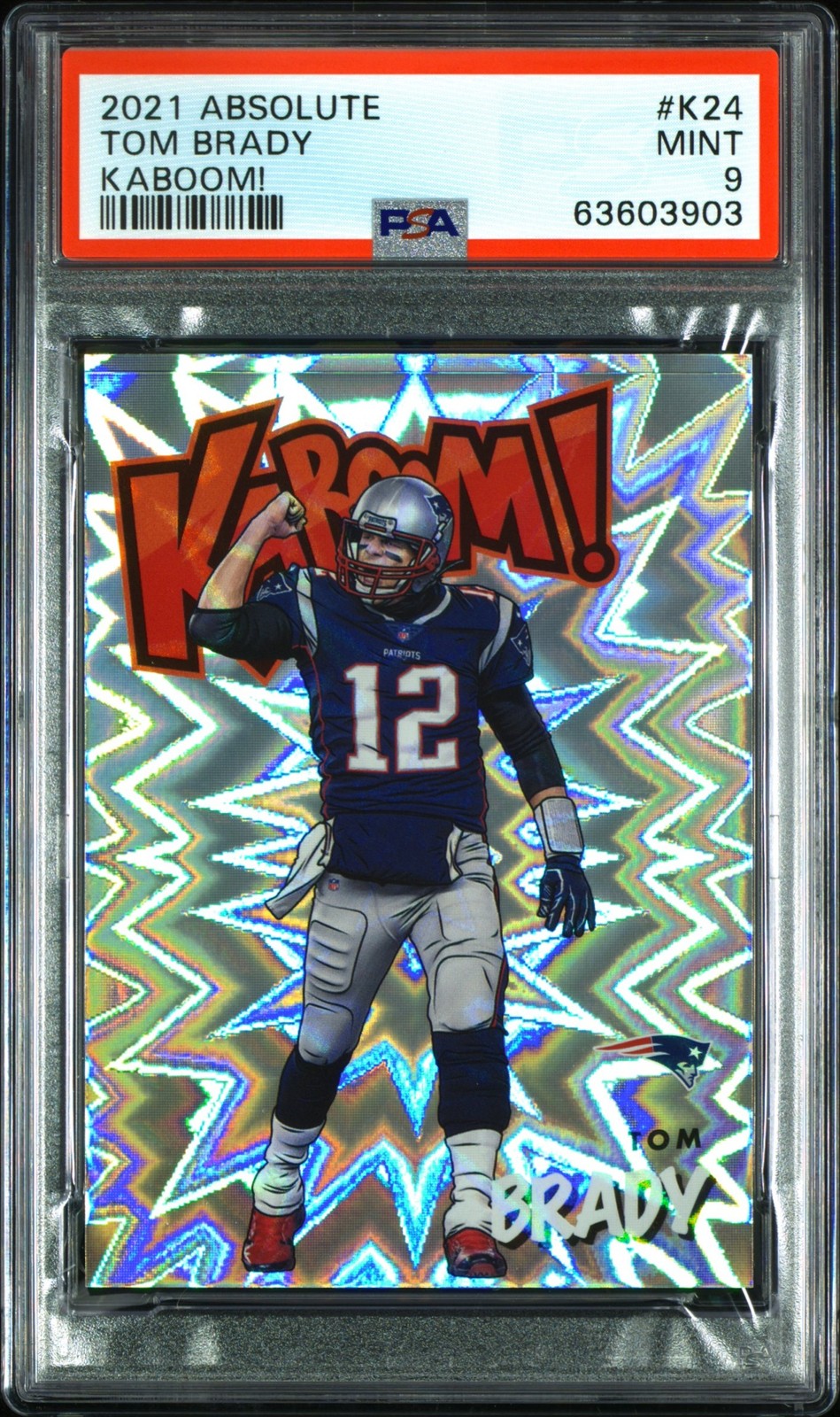 2021 Panini Absolute Kaboom! #K24 Tom Brady Kaboom! PSA 9